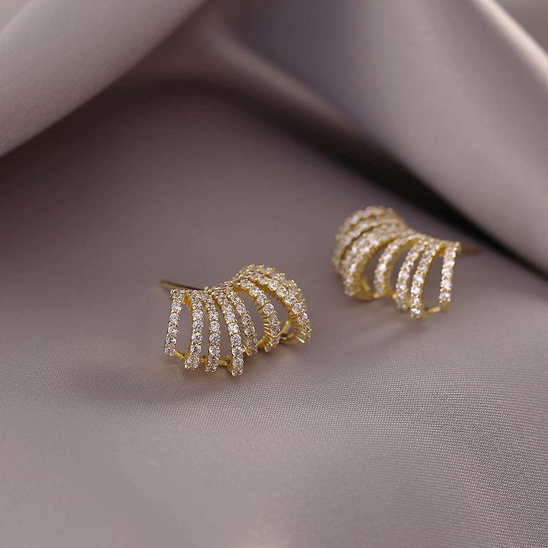 2026 New Exquisite Luxury Zircon Small Earrings For Women Fashion Korean Jewelry Minimalist Party Sexy Girl's Unusual Earrings