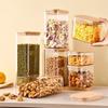 750/1100/1600/2100mL Glass Storage Jars Easy To Grip for Organizing Kitchen Food Such As Miscellaneous Grains Nuts and Oatmeal