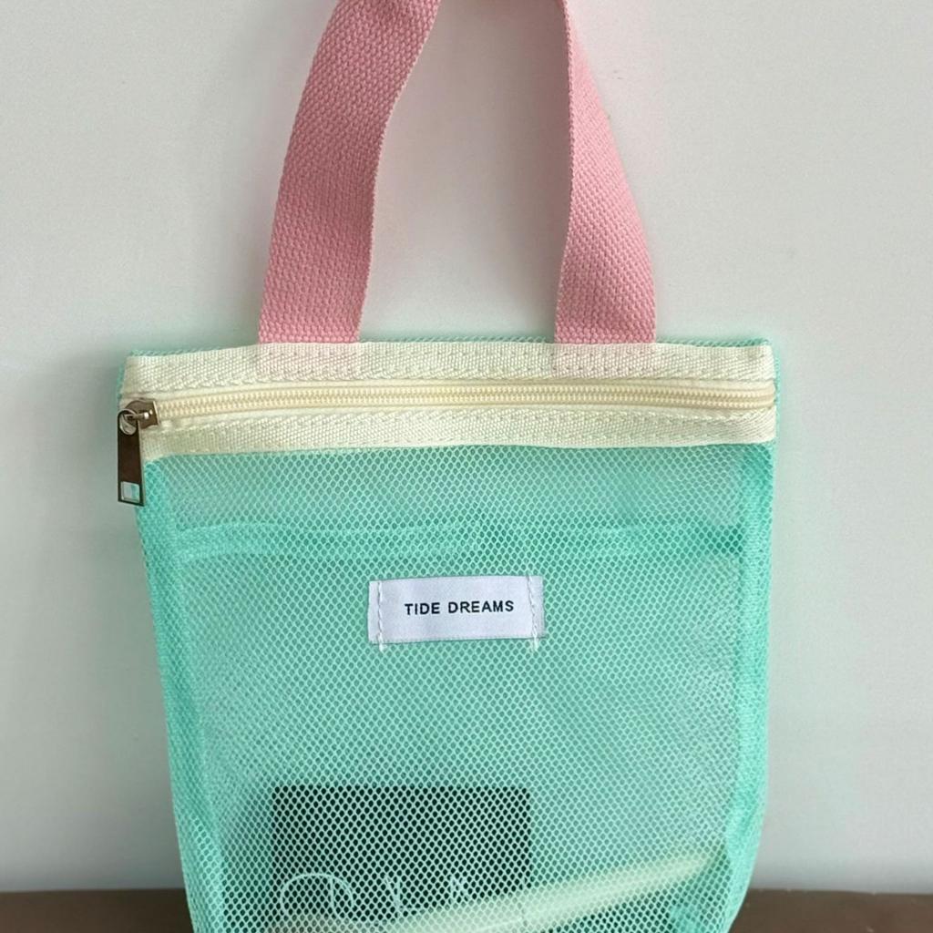 Portable Travel Mesh Wash Bag Transparent Storage Bag Portable Cosmetic Bag Large Capacity Storage Bag Underwear Organizing Bag
