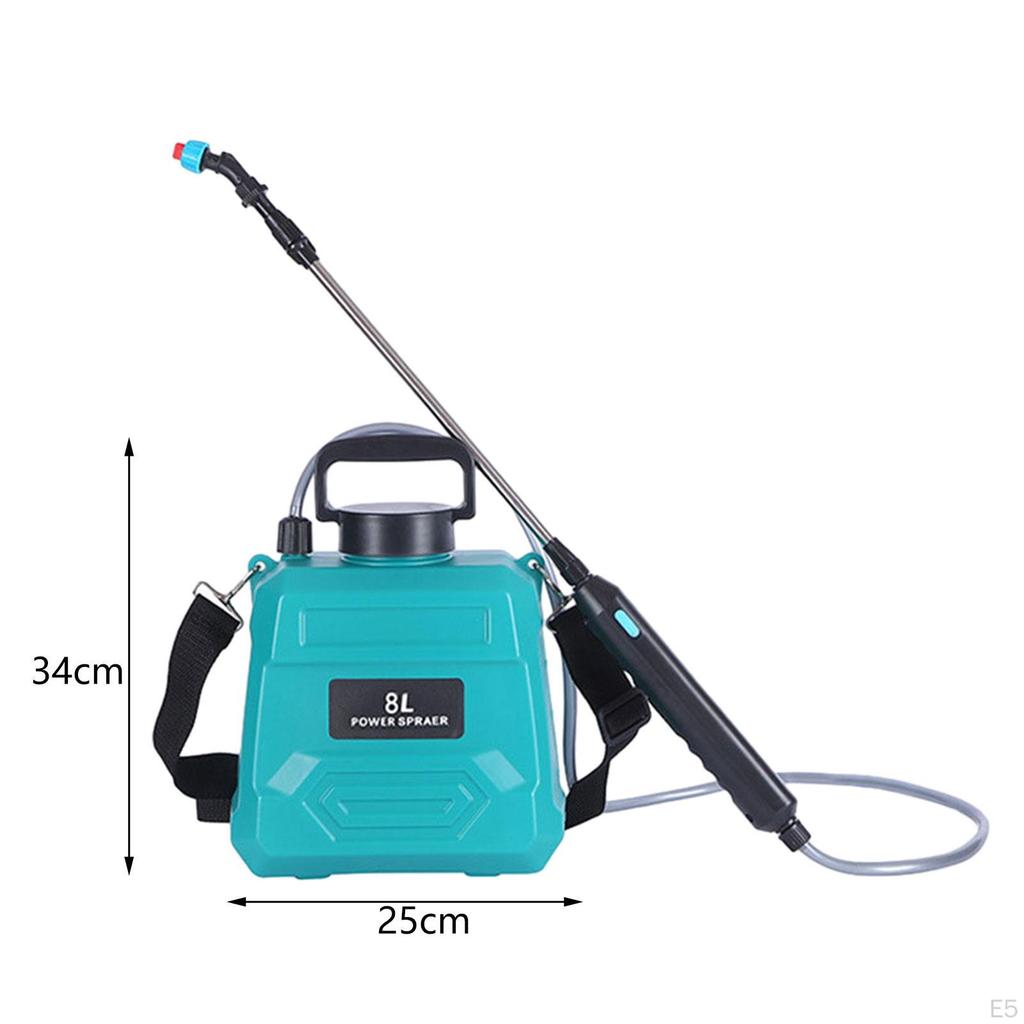 Pompa Elettrica 2 Galloni s Bacchette Telescopiche Ricaricabile Comoda Giardino Acqua per Pulizia Auto