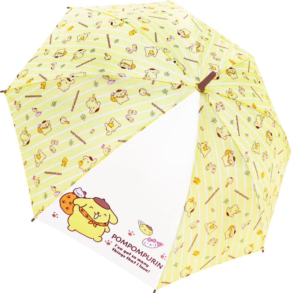 Planning Sanrio Pompompurin Striped Long 35216 J's Umbrella, 55cm,
