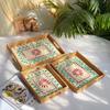 Rattan Shell Tray Woven Snack Storage Basket Desktop Snack Fruit Basket for Home Living Room
