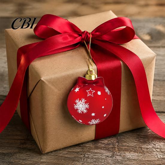 Christmas Tree Decorations Set Red White Balls, Wooden Ball Shape Hanging Ornaments, Snowflake Reindeer Ornaments Santa Designs, Festive Winter