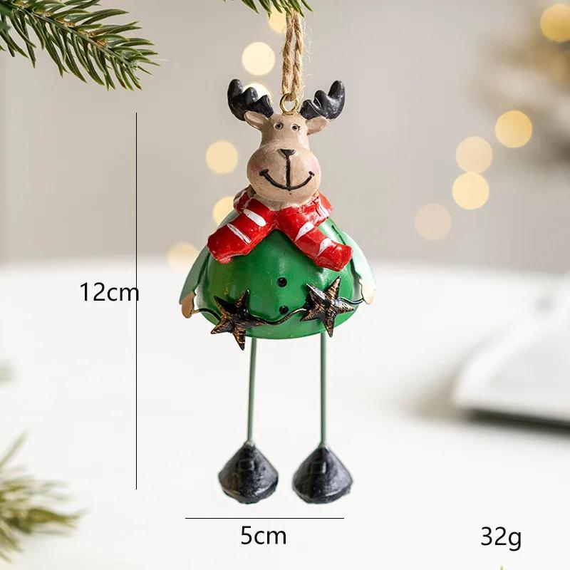 Lovely Old Man Snowman Elk Resin Small Pendant Christmas Tree Decoration Iron Handicraft Old Man Hanging Foot