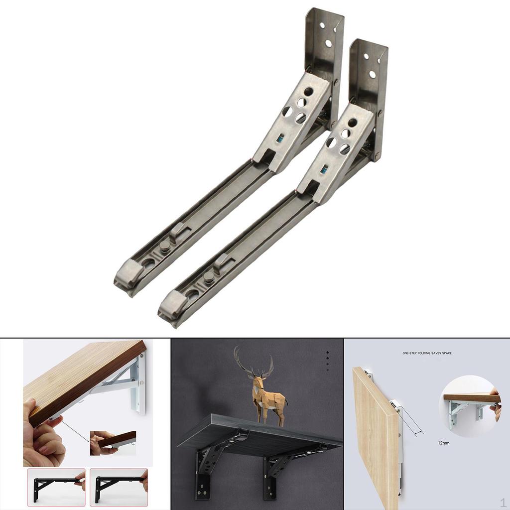 1 Pair Triangle Folding Angle Bracket Shelf for Storage Accessories