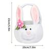 Easter Egg Hunting Basket Plush Easter Bunny Basket with Ear Cartoon Animal Tote Bags for Home Decorations Candy Gifts Girls