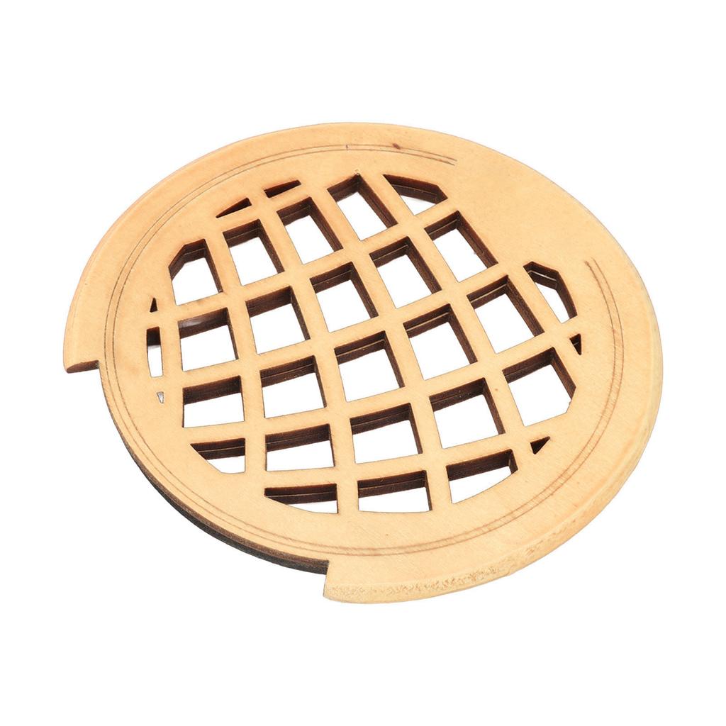 Guitar Sound Hole Cover Hollow Design Wooden Soundhole Protector Cover for 41in Acoustic Guitars Light Wood Color