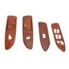 4pcs Window Switch Panel Set Front Rear Left Right for Land Cruiser J100 1998‑2007 Left Hand Drive Mahogany Color