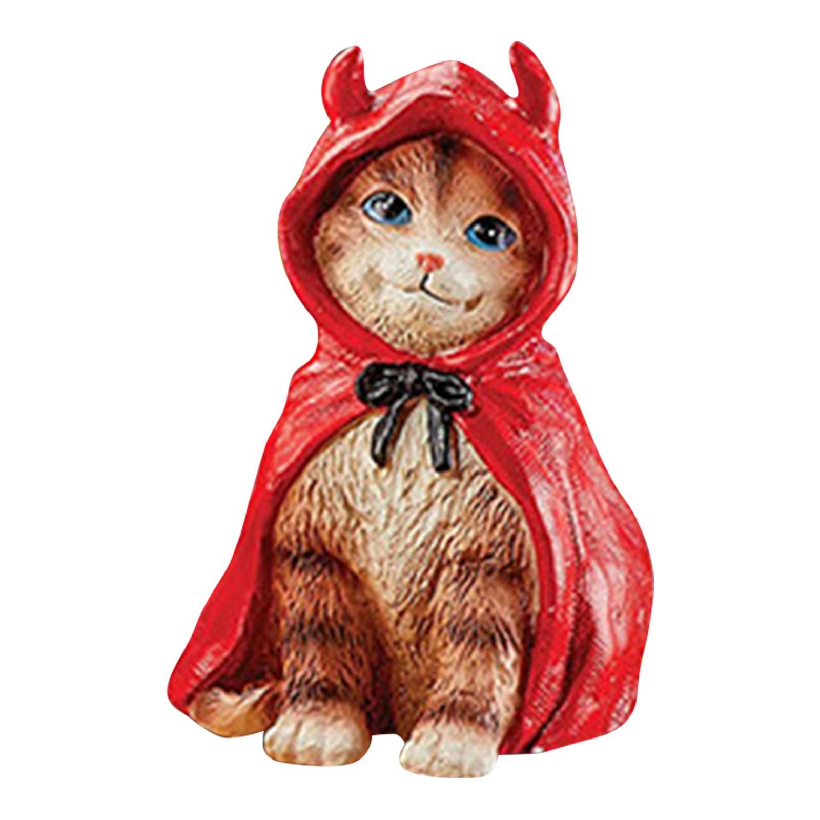 

Хэллоуин милый кот смола скульптура украшение праздник украшение дома One Size