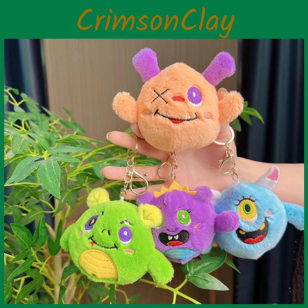 Whimsical Plush Monster Doll Keychain With Adorable Features And Colorful Options Chain