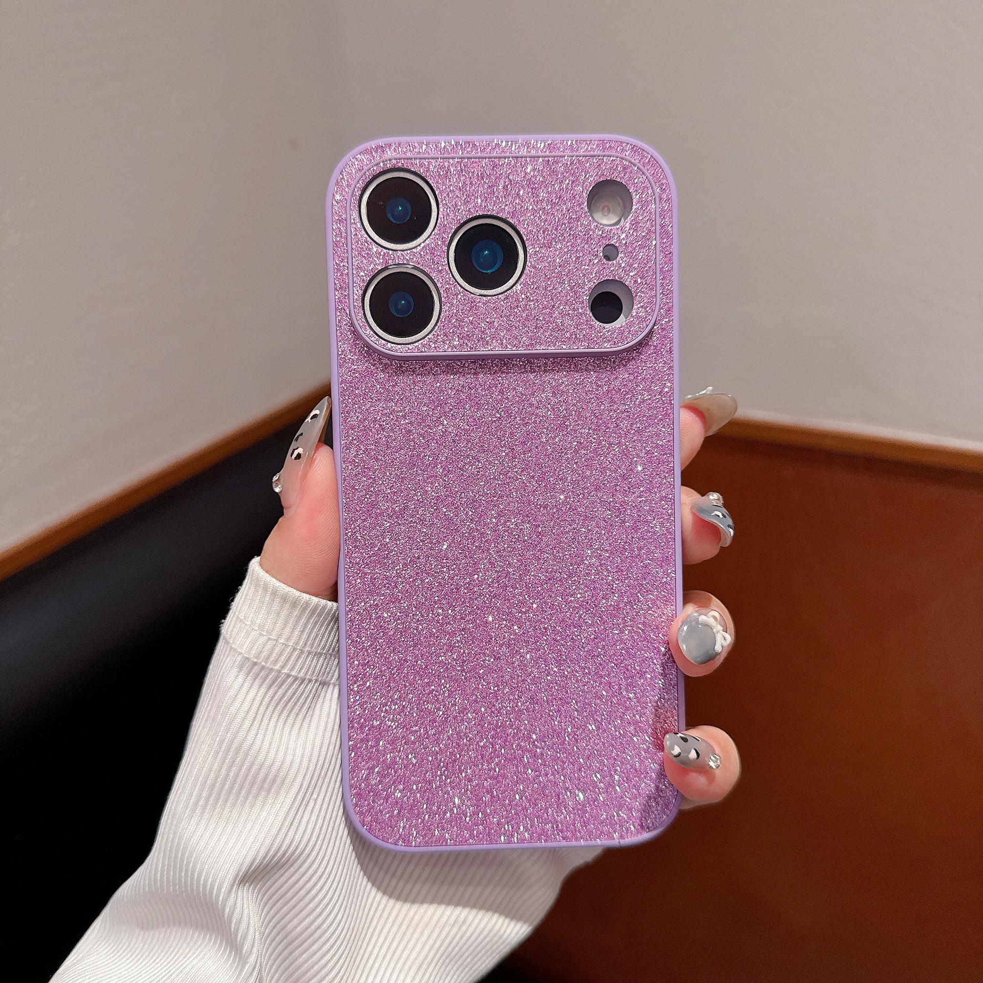

Star Glitter 17pro Luxury Leather Phone Case IPhone16 Simple 15 Protective Apple 17air