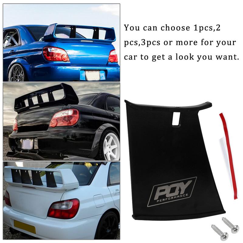 VR - Rear Wing Spoiler Support Stabilizer for Subaru STi 04-07 With PQY Logo VR-WSS01