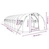 VidaXL Serre avec cadre en acier blanc 30 m² 10x3x2 m, polytunnel, serre à cadre froid, serre pour tomate, serre de jardin, 3188053