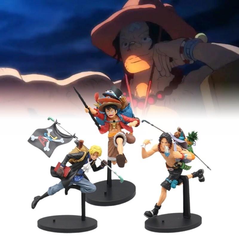 High Quality Pvc Anime Figure Set Featuring Luffy Ace And Sabo Collectible Models