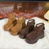 Plateau-Stiefel mit dicker Sohle Damen Herbst neue Mode vielseitige kurze Stiefel kleine Martin-Stiefel