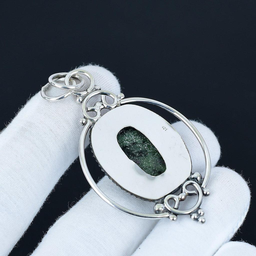 Ruby Zoisite Pendant 925 Sterling Silver Pendant Ruby Zoisite Gemstone Pendant Handmade Jewelry Ruby Zoisite Jewelry Gift For Her Mother