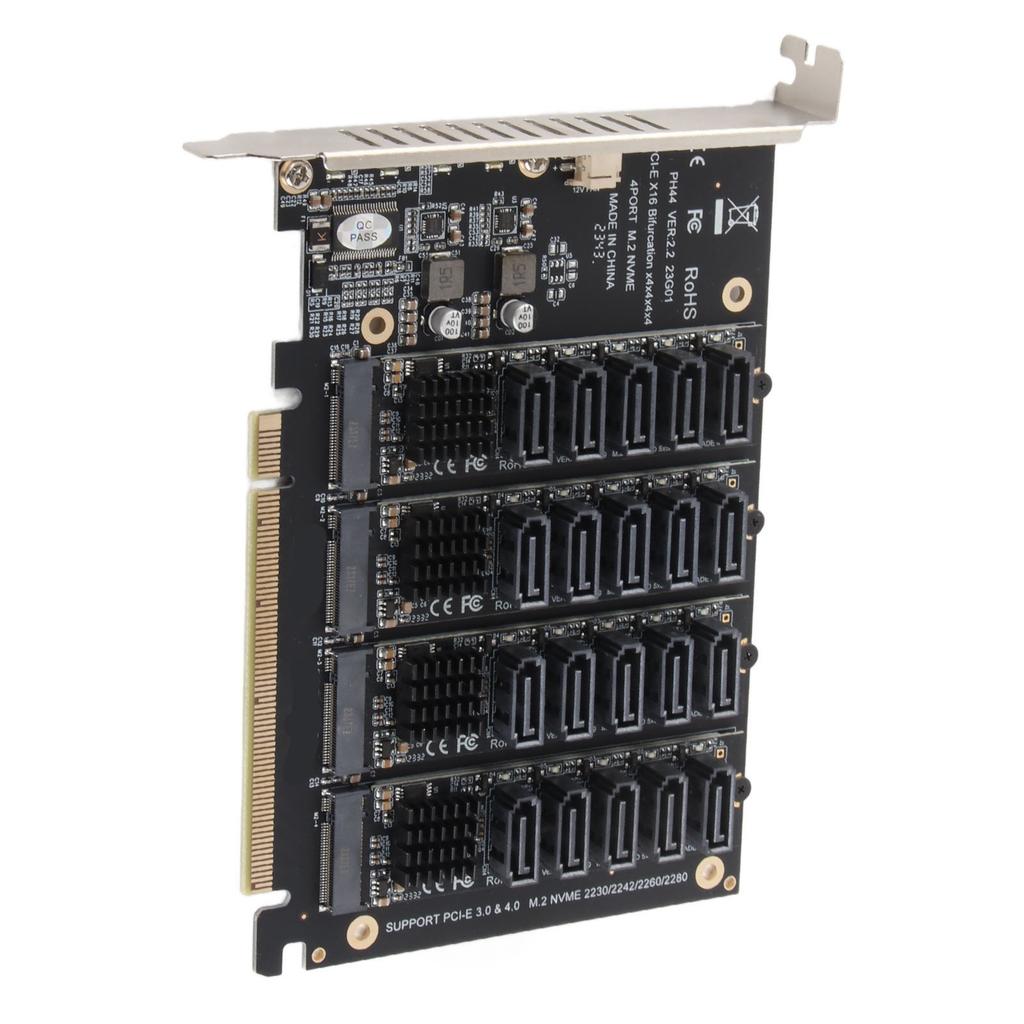PCIE X16 Expansion Card DC Power Chip Stable Operation JMB585 Chip PCIE to SATA 6G Adapter Card