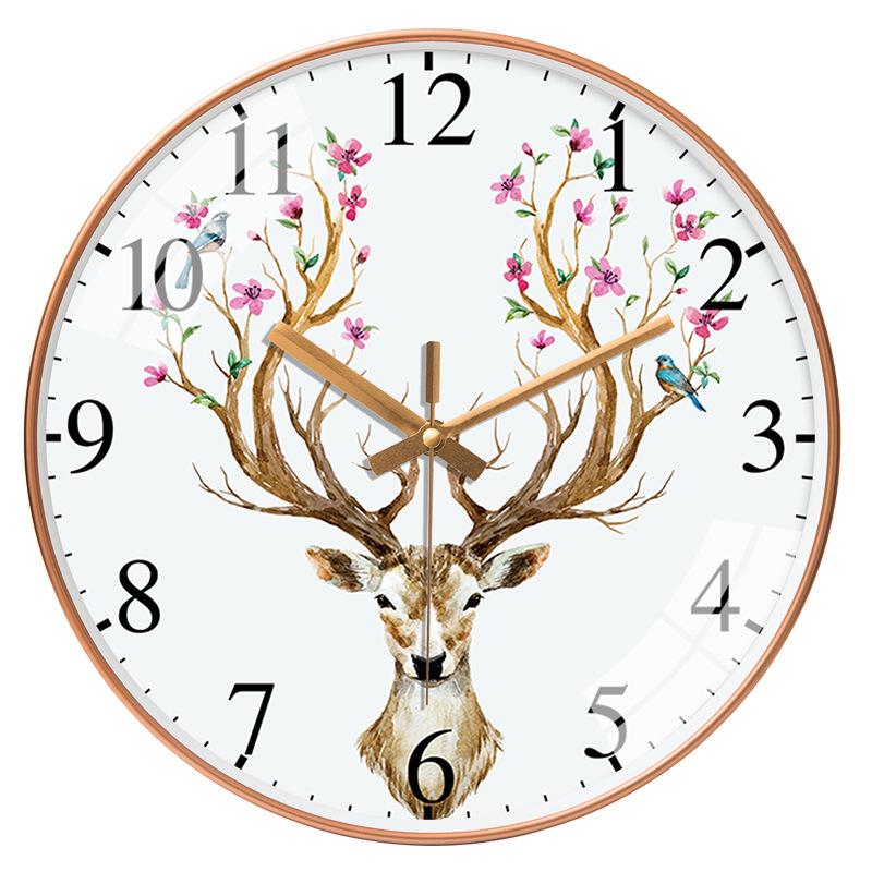 12-Inch Nordic Starry Sky Silent Wall Clock for Bedroom & Living Room