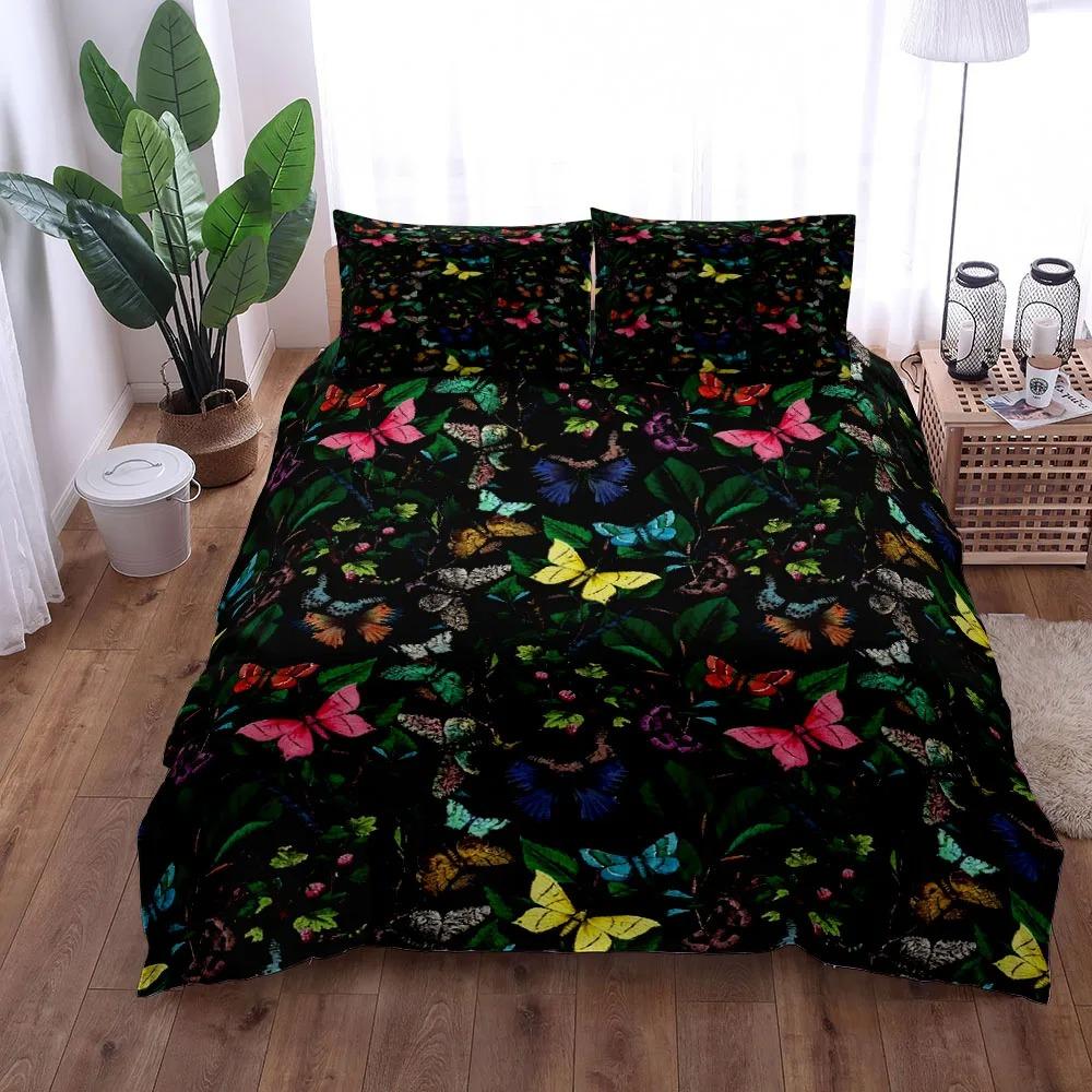Antique Parrots Duvet Cover Set King Queen Double Full Twin Single Size Soft Bed Linen Set