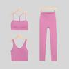 LULU Original Three-Piece Yoga Set: Beautiful Back Y/U-Shaped Vest & Quick-Dry, Breathable Nine-Point Pants for Women