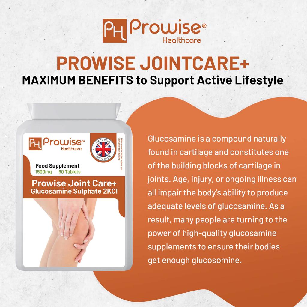Joint Care+ (Glucosamine Sulphate 2KCl) 1500mg 60 Tablets | Made In UK