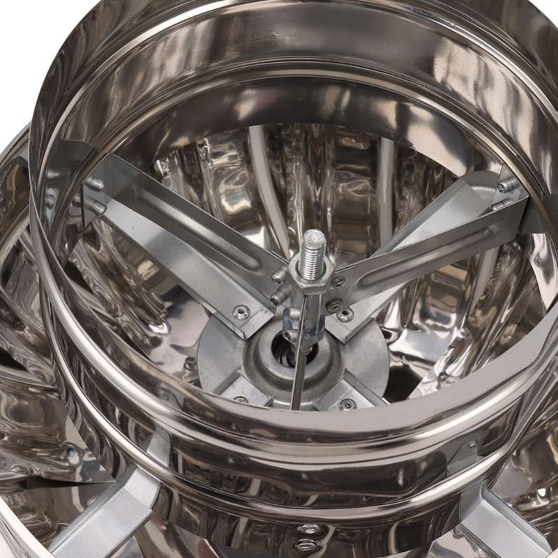 Chimney Rotating Ventilator Cap Stainless Steel Anti Downdraught Chimney Cap With Clamp Thickened 150 Type