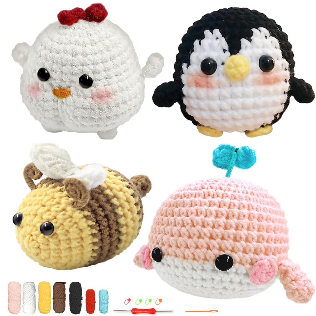 Kit da uncinetto Animal sery per principianti Set iniziale all'uncinetto, Kit da uncinetto fai-da-te per principianti, Kit per uncinetto e maglia passo dopo passo