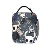 Hollow Knights Lunch Bag  Portable Zipper Lunch Box Girls Travel Print Cooler Bag Casual Oxford Tote Food Bags