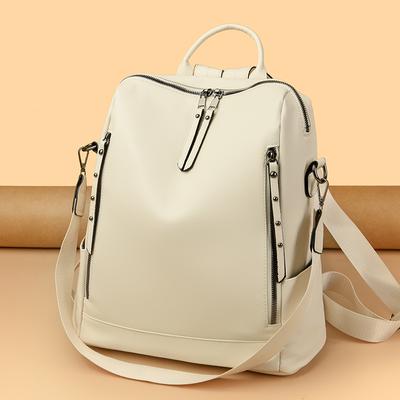 Fashion Trend Women's Backpack High Quality Soft Leather Women School Bag Famous Luxury Designer Female Shoulder Bags