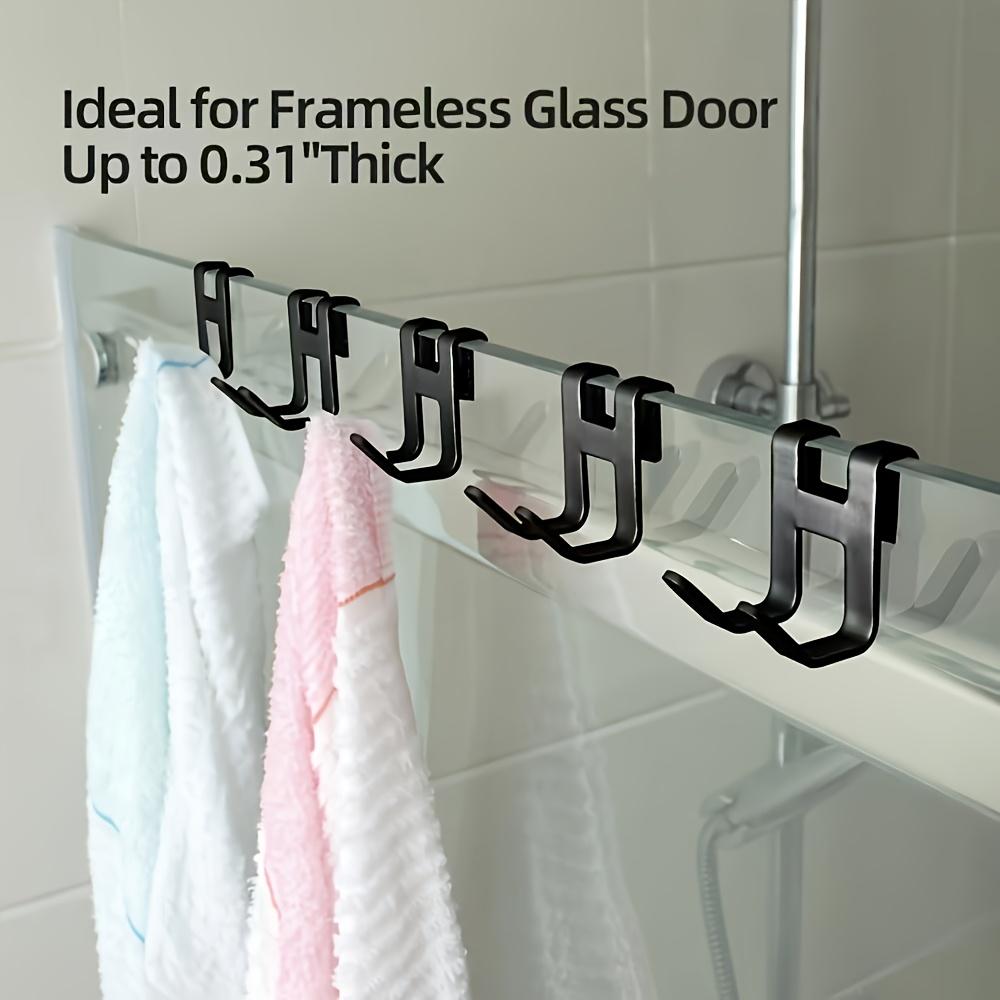 1pc Heavy Duty No Drill Bathroom Hooks - Metal Wall-Mounted Anti-Rust Storage Hooks for Hanging Baskets, Razors, Shower Sponge Boxes