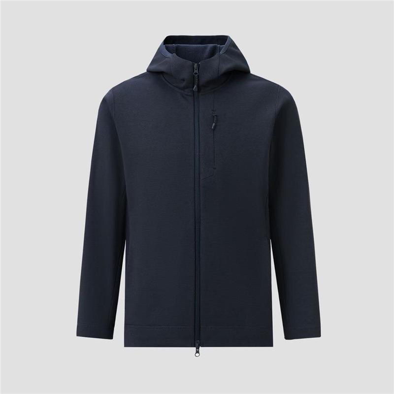 Xiaolu Men s Tech Warm Hooded Fleece Jacket - Quick Heat for Outdoor Use Obsidian Black