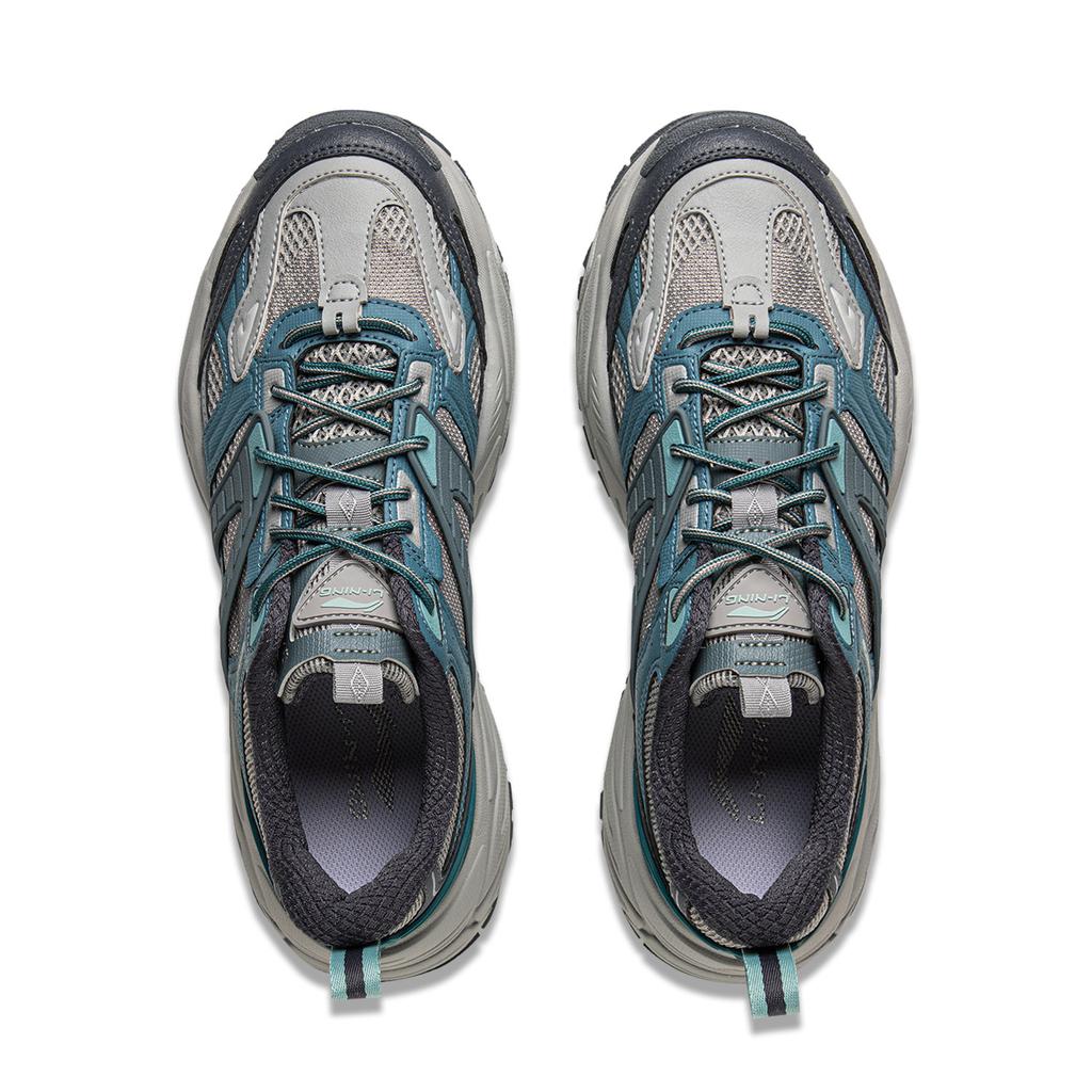 New LiNing Red Sugar 2 Anti-Slip And Wear-Resistant Breathable Low-Top Casual Shoes Men's Blue Gray AGCV123-3