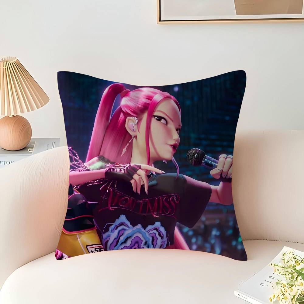 

Demon Hunters Mira Throw Pillow Cover 45x45cm Soft Cozy Decorative Pillowcase Covers With Zipper For Couch Sofa Bedroom 12x12Inch