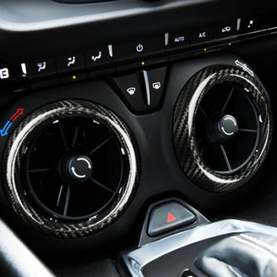 For 2016- Chevrolet Camaro Air Vent Outlet Cover Interior Trim Carbon Fiber