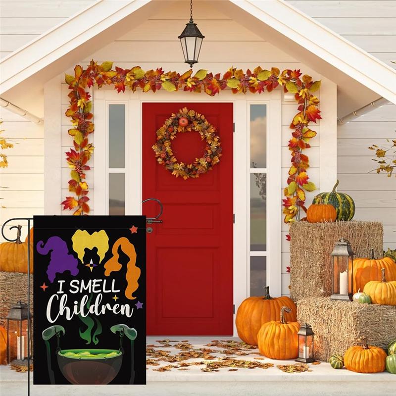 Halloween Decoration Garden Flag Courtyard Garden Decoration Background Outdoor Holiday Flag Background
