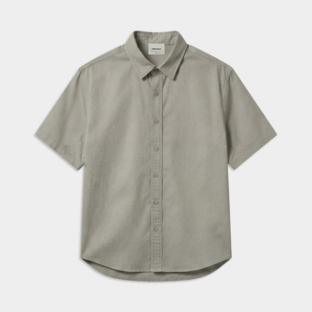 Weekhour Essential Oxford Half Shirt Khaki KHAKI/M