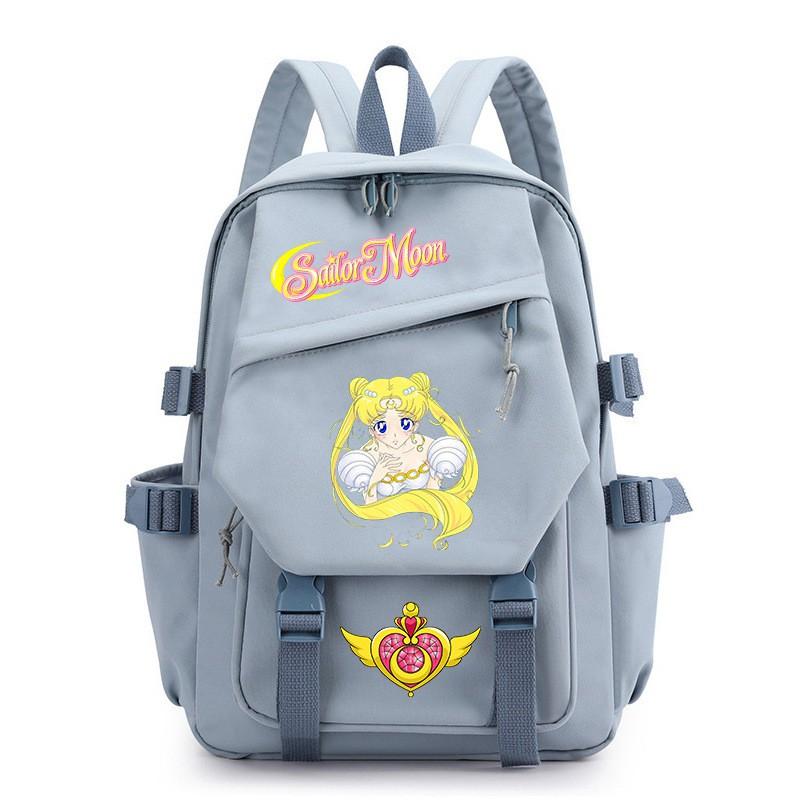 Zaino Stampa Anime Sailor Moon per Ragazzi Studenti Viaggio Leggero in Nylon Borsa Scolastica con Spallacci Imbottiti