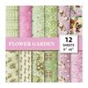 Flower Scrapbook Paper 12pcs Aesthetic Patterned Craft Pad Scrapbooking Supplies Decorative Craft Papers For Junk Journal Photo