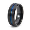 2026 Jewelry 8MM Wide Face Groove Diagonal Ring Men's Fashion Unisex Style Ring Accessories