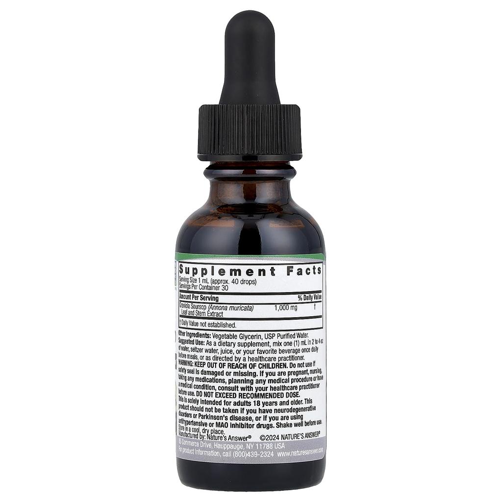 Nature'S Answer, Graviola Source Soap, 1,000Mg, 30Ml(1Fl Oz)