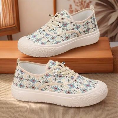 Vieilles chaussures en toile à plateforme pour femmes ******* ****** à la mode et décontractées, chaussures de pêcheur à une pédale, chaussures paresseuses à semelle de m**** respirantes