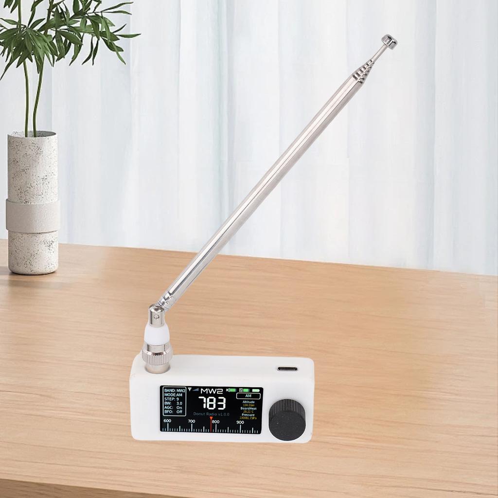 SI4732 Radio AM FM LSB USB Transistor Radio Receiver with 1.9in Color Screen 3.5mm Hdphone   Telescopic Antennae