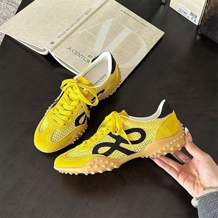 

Retro German training shoes women s 2025 summer new soft sole comfortable versatile breathable mesh not tired feet sports Forrest Gump shoes 40 жёлтый