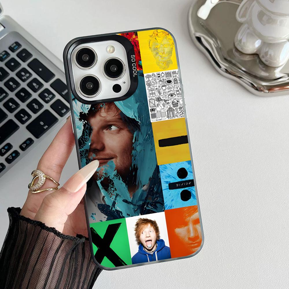 E-Ed S-Sheeran Hot Singer Phone Case Matte Colored Silver For Iphone 17 16 15 14 Pro 13 12 Air Plus 11 7 8 Max Luxury Cover