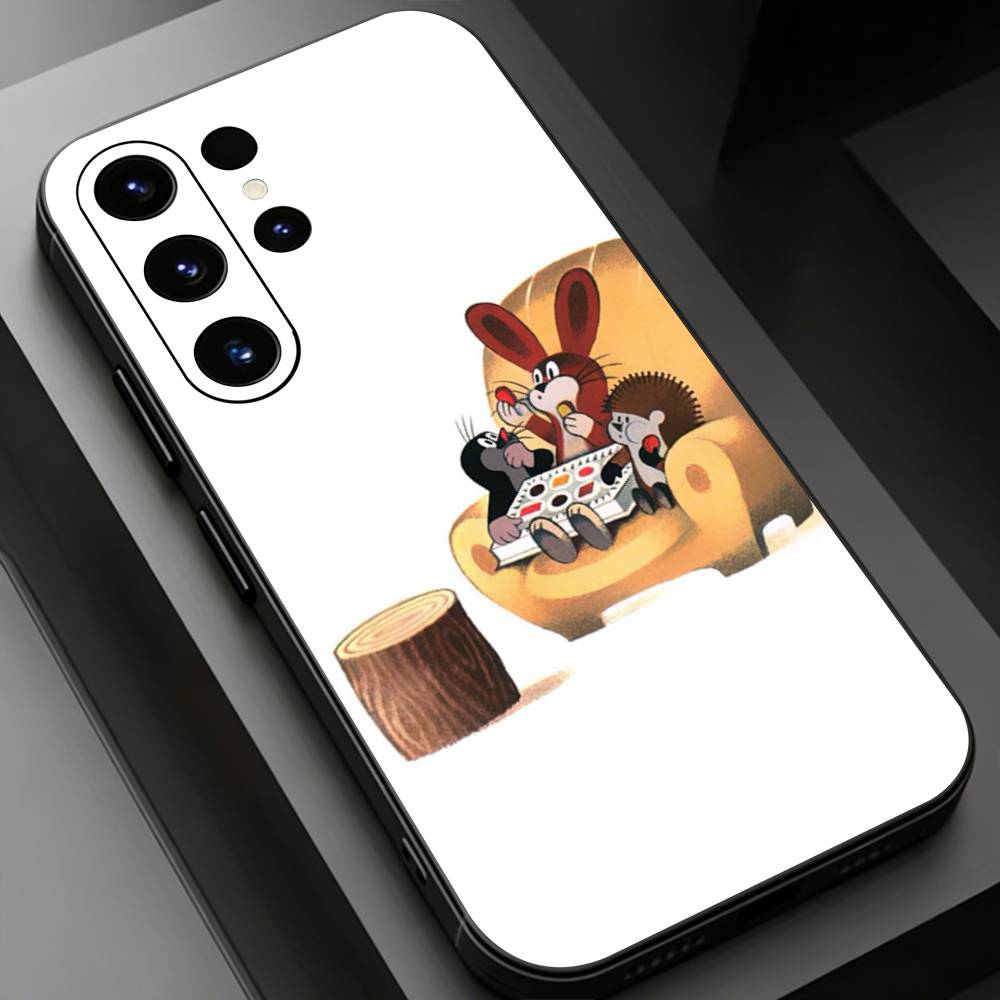 

Cartoon L-Little Mole Phone Case for Samsung Galaxy S20,23 Ultra S24,22 Plus S25,26,21FE TPU Cover Samsung S22plus5G