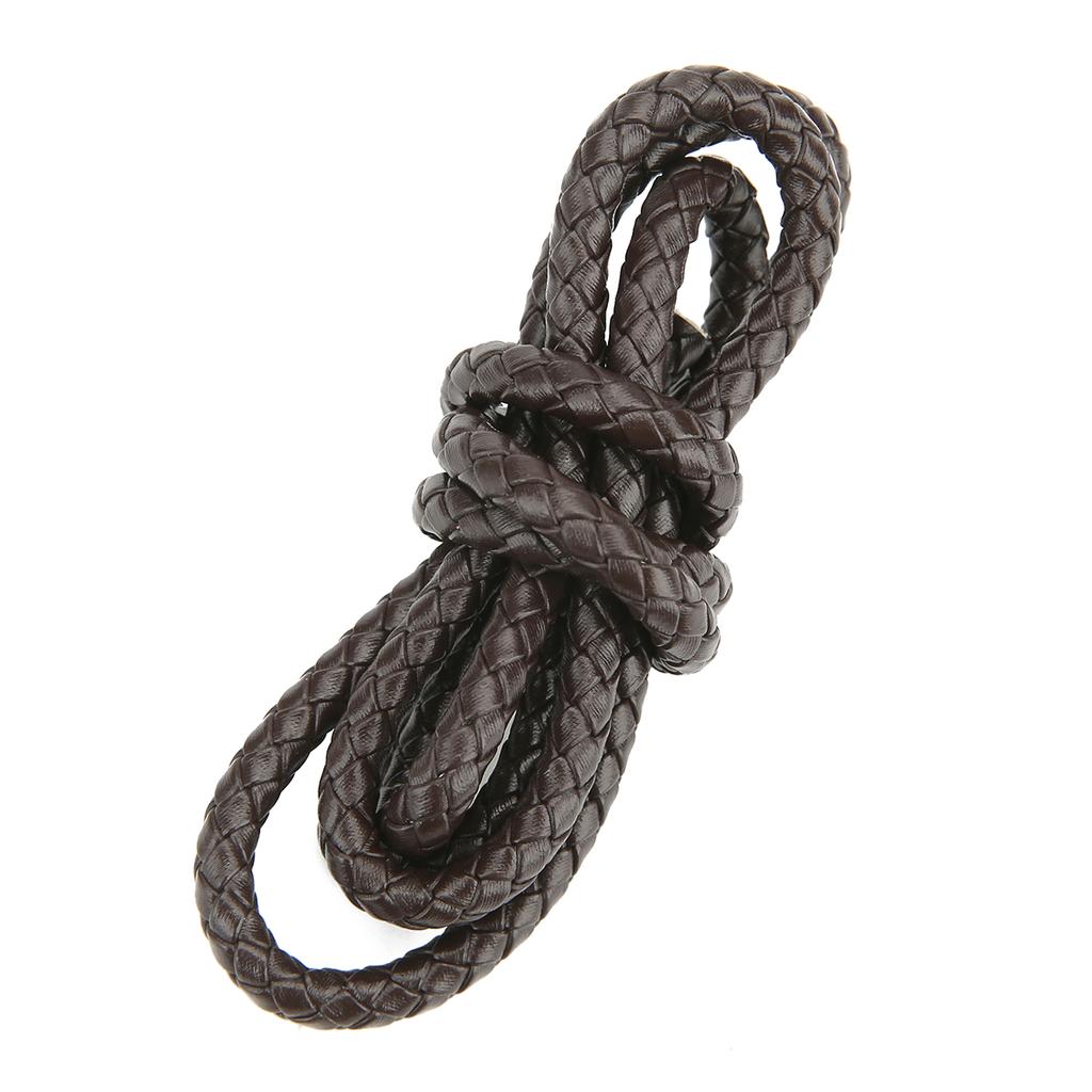1/2 metru/balení Kulaté pletené šňůrky z pravé kůže 3/4/5/6 mm Vintage kožená šňůrka Pro výrobu kožených náramků a šperků