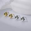 Korean Mori Style S925 Sterling Silver Christmas Tree Stud Earrings - Exquisite Women's Jewelry for Cartilage.