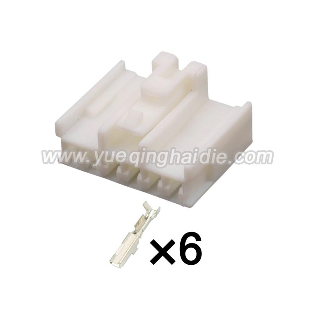 6 Pin Connector Unsealed 2.2mm Male Female Connectors Automotive Wiring Harness Cable Plug for Toyota 7283-1061 90980-10957
