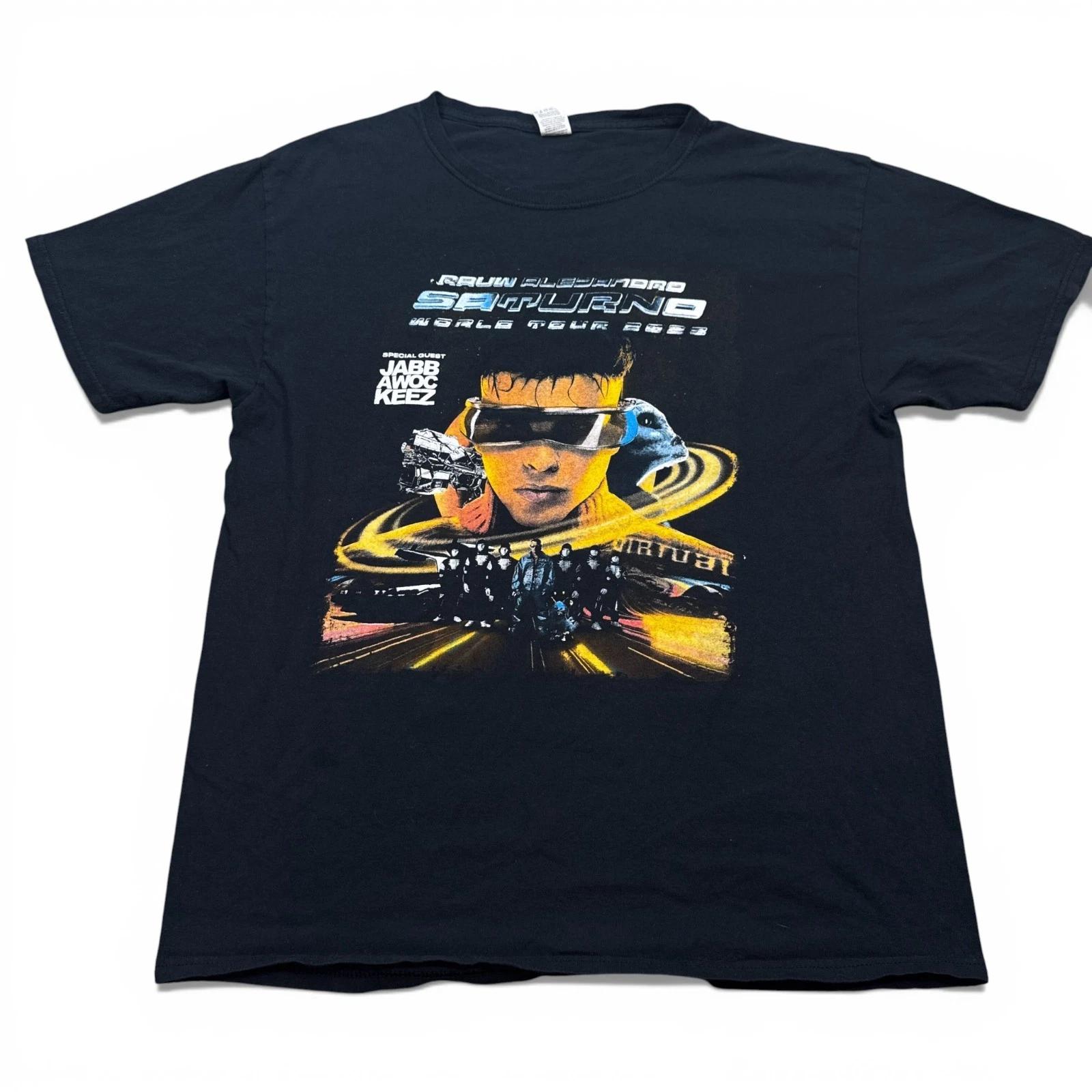 

Rauw Alejandro Saturno World Tour 2023 concert t-shirt Adult Size Large VTG 3XL