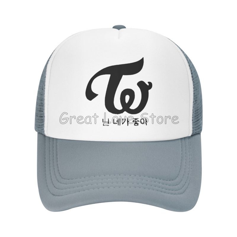 Twice "I Fancy You" Mesh Baseball Cap Summer Outdoor Breathable Sun Protection Hats Unisex Adjustable Travel Snapback Hat